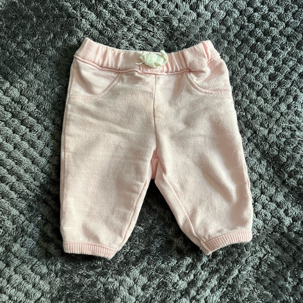 Newborn light pink pants